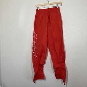 Kith Sport Track Pants Mens XS Red Mesh Vent Elastic Waist Joggers Athletic